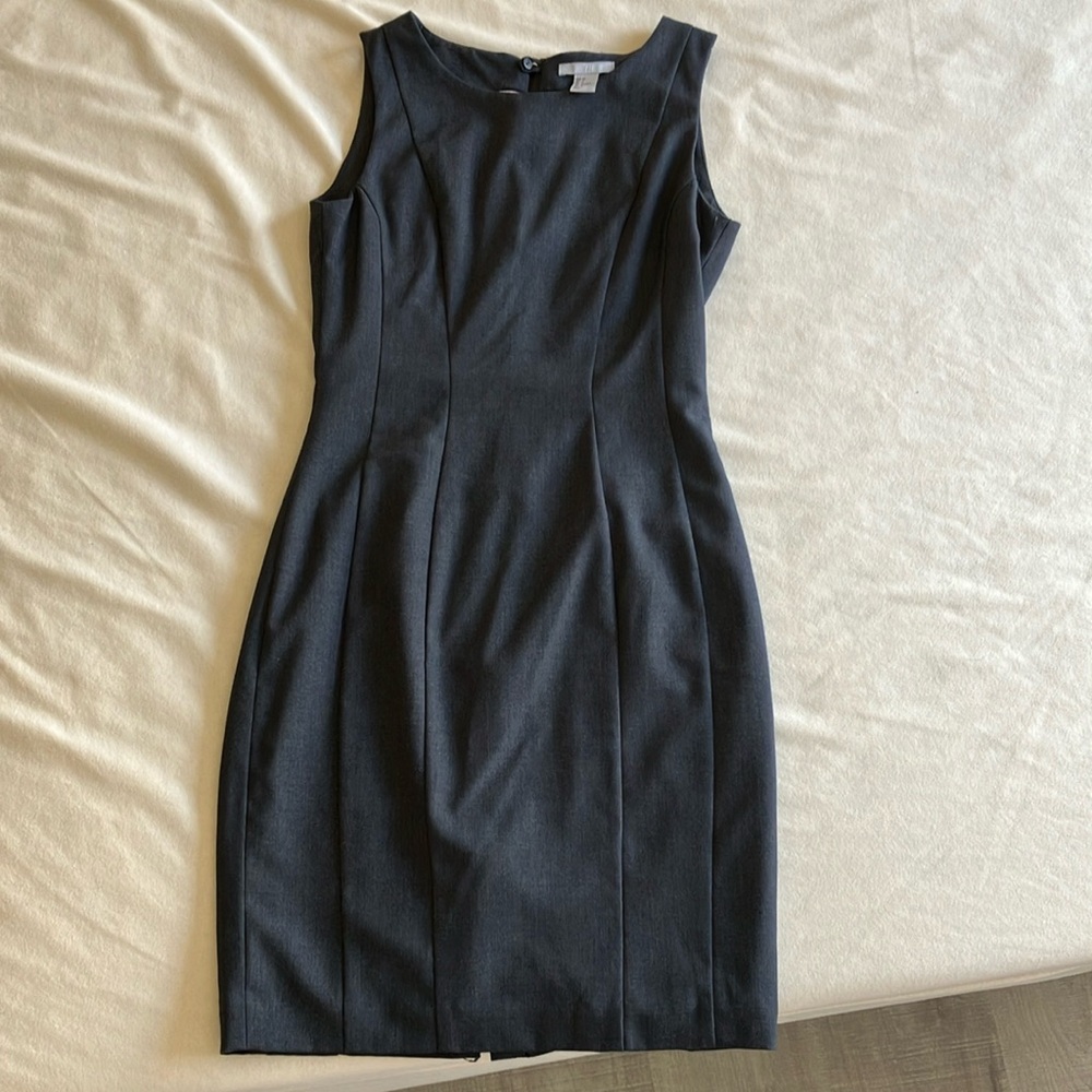 Professional Grey Sleeveless Dress